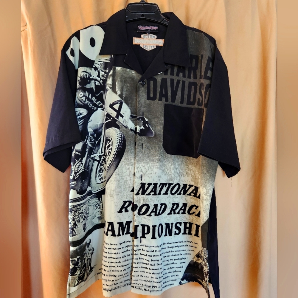Harley Davison Style short sleeve shirt